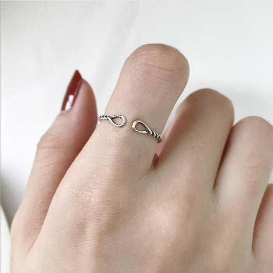 Twisted Rope Adjustable Ring Band