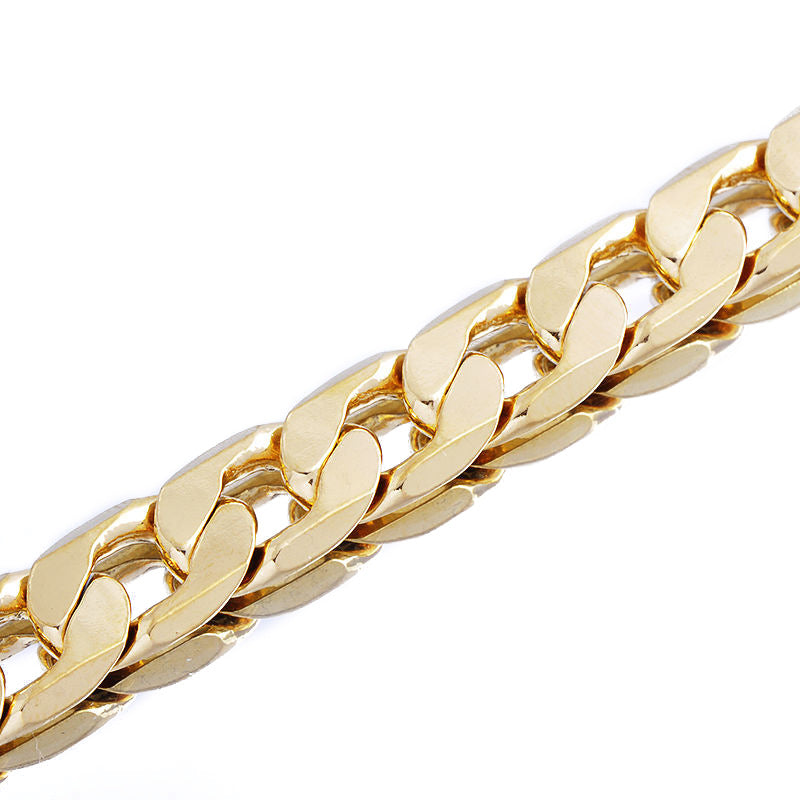 Figaro Chunky Tank Chain Necklace - 18K Gold Plated