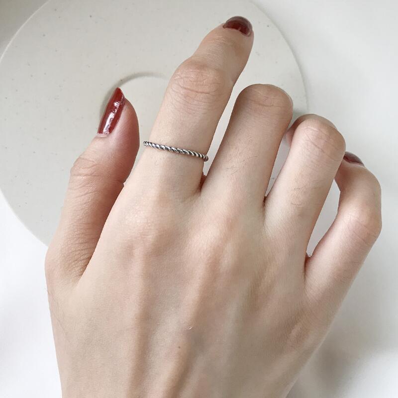 Twisted Rope Adjustable Ring Band